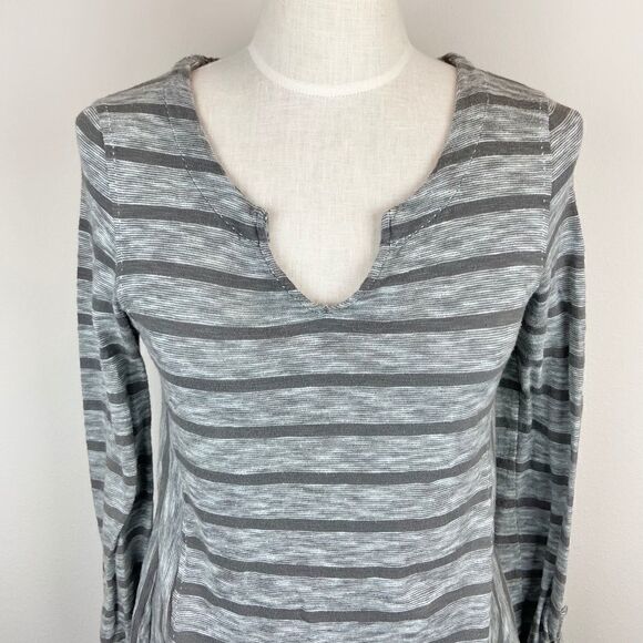 Anthro Postmark Keyhole Tie-back Striped Top - Picture 4 of 7